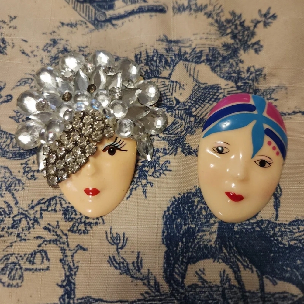 Vintage Flapper Brooches